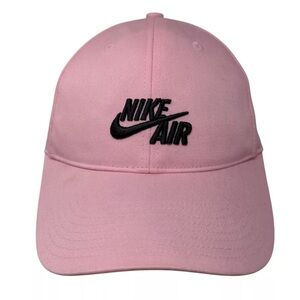Nike Air Pink Ball-cap Black Embroidered Lettering “Nike Air” w Swoosh NWOT Med